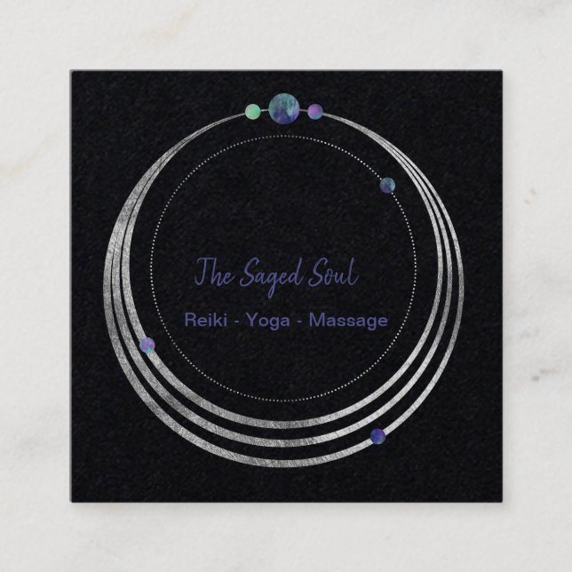 Andlig nya åldern och metafysisk geometri fyrkantigt visitkort (Framsida)