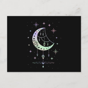 Andlig Pastel Goth Måne Witchy Vykort