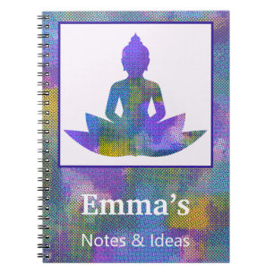Andlig Pastell Halv Lotus Yoga Personlig Antecknin Anteckningsbok