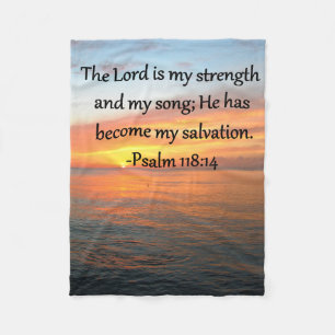 ANDLIG PSALM 118:14 SUNRISE PHOTO DESIGN FLEECEFILT
