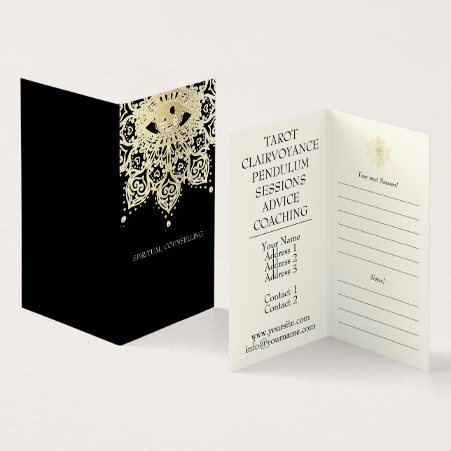 Andlig, psykologiskt - Affärskort Visitkort (In- och utsida)