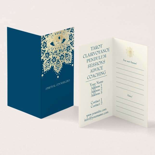 Andlig, psykologiskt - Affärskort Visitkort (In- och utsida)