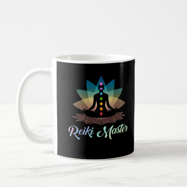 Andlig Reiki Master Chakra Yoga Meditation Kaffemugg (Vänster)
