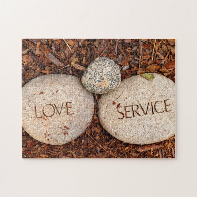 Andlig Religiösa Stone Pussel (Horisontell)