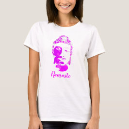 Andlig Rosa & White Symmetry Handdraget Buddha T Shirt