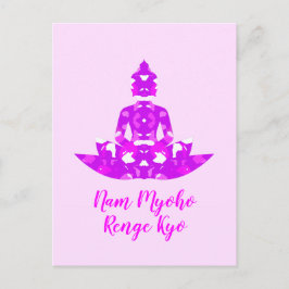 Andlig Rosa & White Symmetry Lotus Yoga Vykort