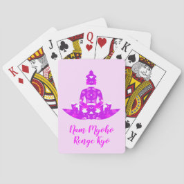 Andlig Rosa & White Symmetry Yoga Pose Casinokort