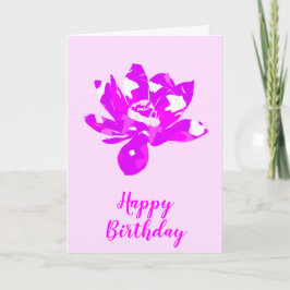 Andlig Rosa&Wht Symmetry Lotus Flower Birthday Kort