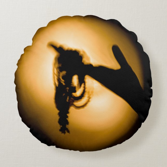 Andlig Rosary Taseh Art Rund Kudde (Framsidan)