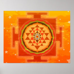 Andlig Shree Yantra Poster