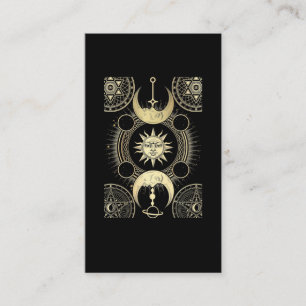 Andlig Sol och Måne Art Astrology Tecken Visitkort