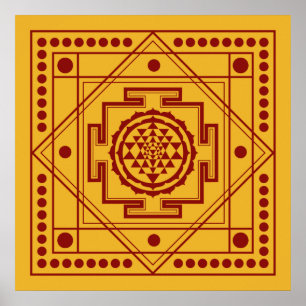 Andlig Sri Yantra Poster