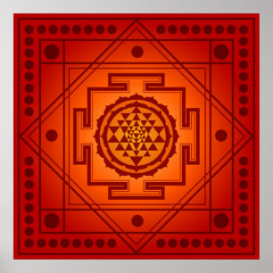 Andlig Sri Yantra Poster