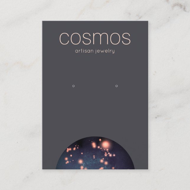 Andlig Stars Earring Jewelry Visning Holder Visitkort (Framsida)