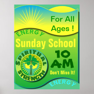 Andlig Strength Söndag School Poster