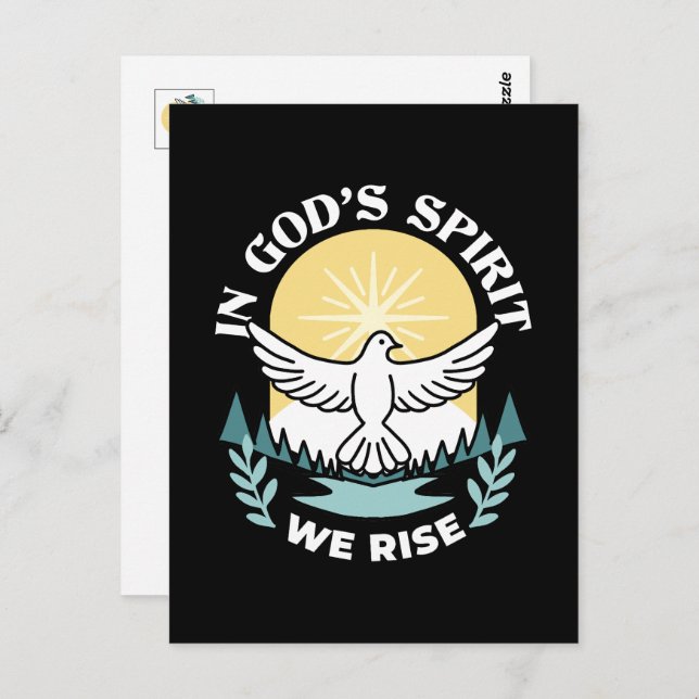 Andlig styrka i Gud – Uppbyggande kristen Vykort (Fram/baksida)