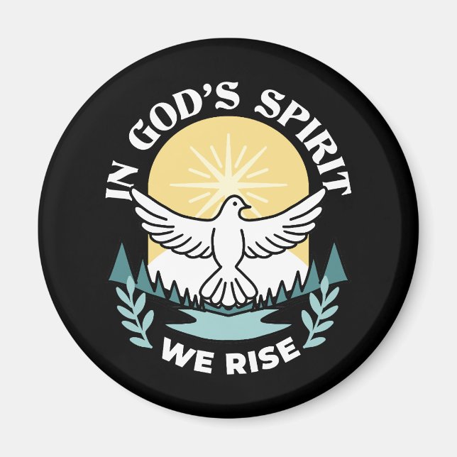 Andlig Styrka i Gud - Uppmjukande kristendom Magnet (Framsidan)