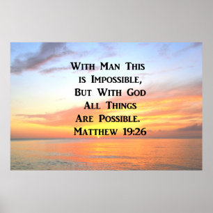 ANDLIG SUNRISE MATTHEW 19:26 PHOTO POSTER