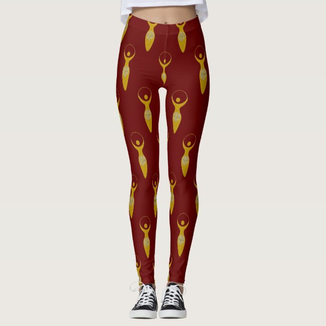 Andlig Symbol - Jordguayaflamelets gudinna Leggings (Framsida)