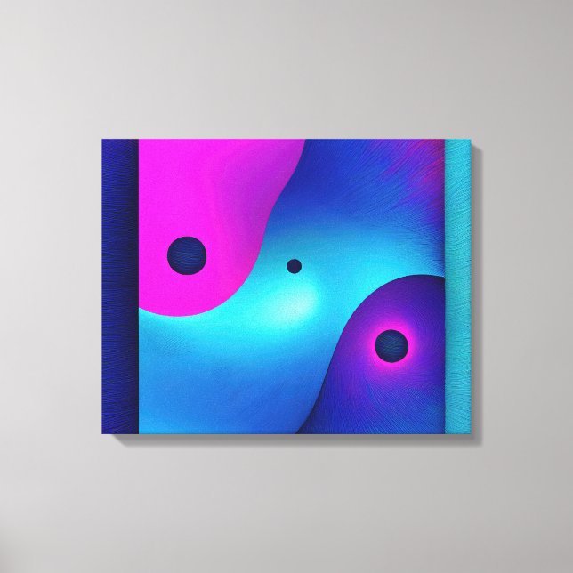 Andlig Symmetry: Bright Abstrakt Yin Yang Canvastryck (Framsida)