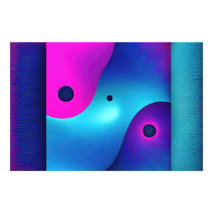 Andlig Symmetry: Bright Abstrakt Yin Yang Fototryck