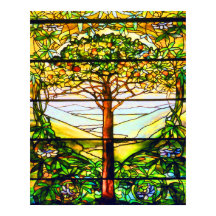 Andlig Tiffany Window Scenia Träd Ligcape