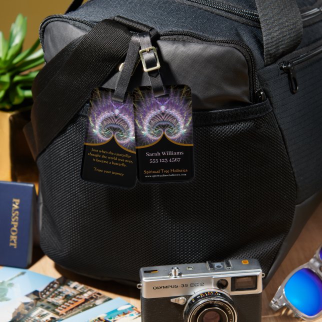 Andlig Träd Holists Dubbla Sida Anpassningsbar Bagagebricka (Fram & Baksida)