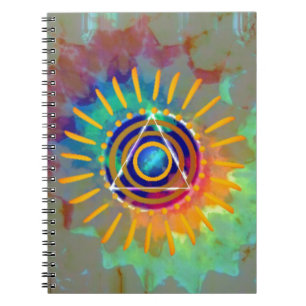 Andlig Tyedye Anteckningsbok Med Spiral