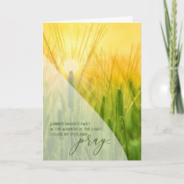Andlig Uppmuntring I Pray Summer Wheat Fält Kort