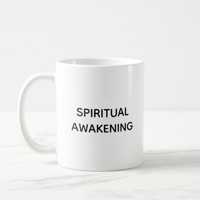 Andlig Uppvaknande Rolig Typografi Kaffe Mugg (Vänster)