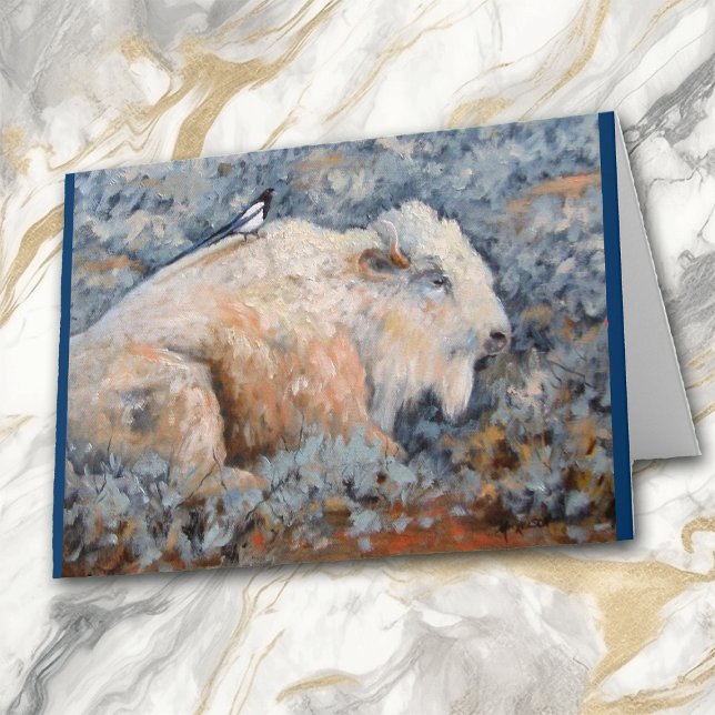Andlig White Buffalo Fine Art Greeting Card Kort (Skapare uppladdad)
