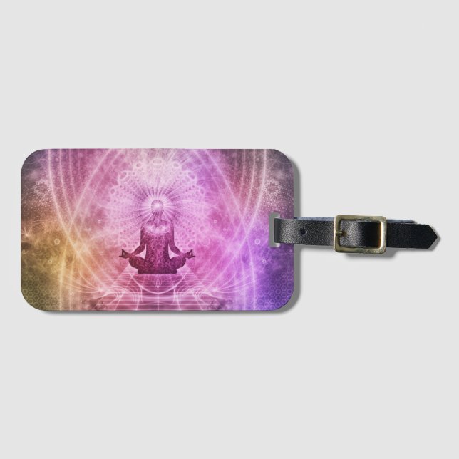 Andlig Yoga Meditation Zen Colorful Bagagebricka (Framsida horisontal)