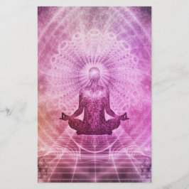 Andlig Yoga Meditation Zen Colorful Brevpapper