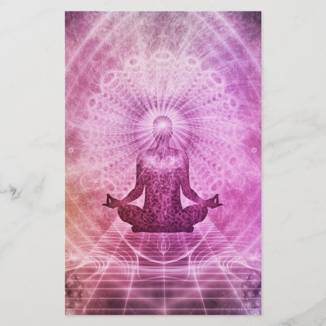 Andlig Yoga Meditation Zen Colorful Brevpapper (Framsida)