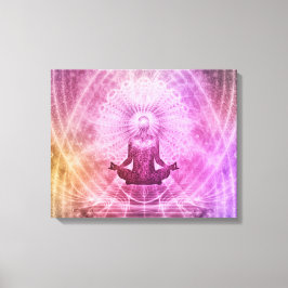 Andlig Yoga Meditation Zen Colorful Canvastryck