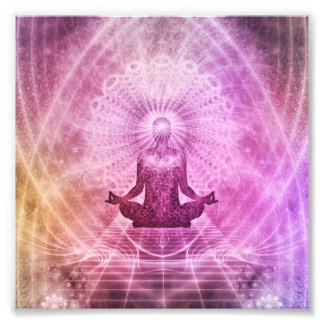 Andlig Yoga Meditation Zen Colorful Fototryck