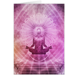 Andlig Yoga Meditation Zen Colorful Hälsningskort