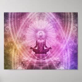 Andlig Yoga Meditation Zen Colorful Poster