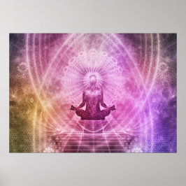Andlig Yoga Meditation Zen Colorful Poster