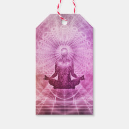 Andlig Yoga Meditation Zen Colorful Presentetikett