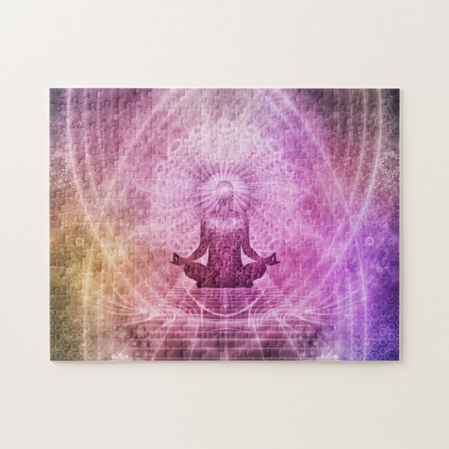 Andlig Yoga Meditation Zen Colorful Pussel (Horisontell)