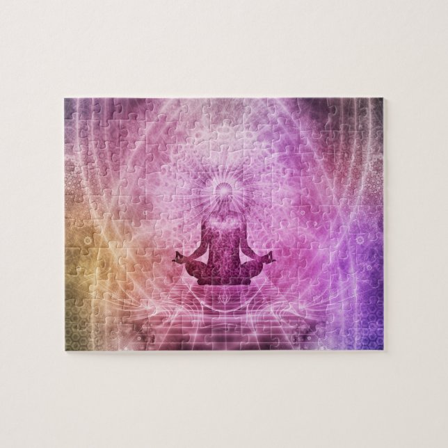 Andlig Yoga Meditation Zen Colorful Pussel (Horisontell)