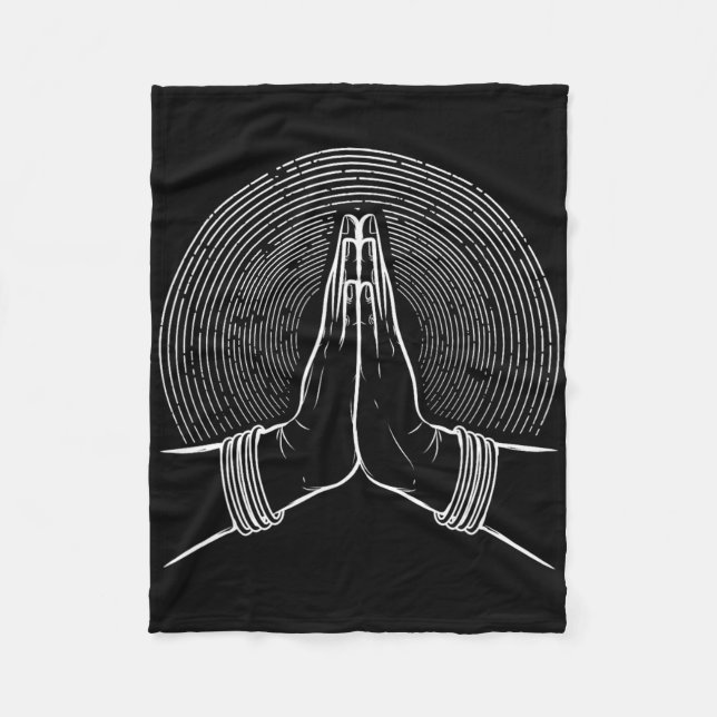 Andlig Zen Meditation Mudra  Fleecefilt (Framsidan)