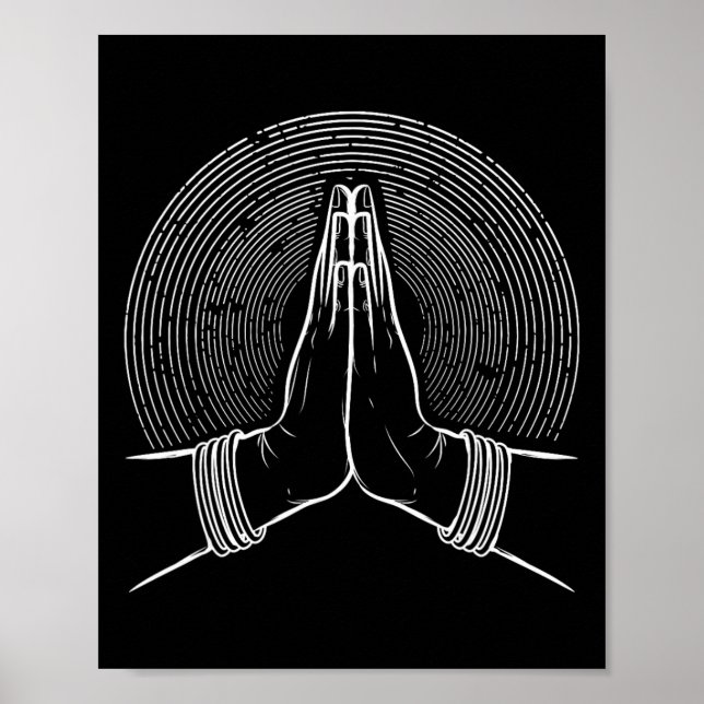 Andlig Zen-meditation Mudra  Poster (Framsidan)