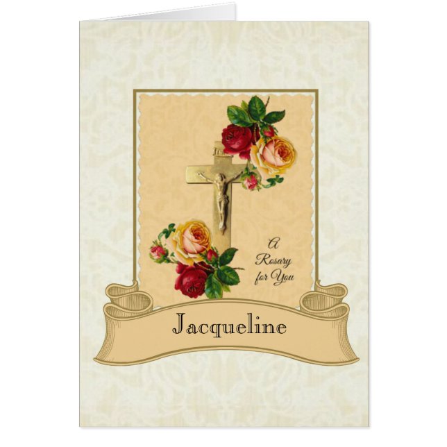 Andliga bukettradbandro hälsningskort (Framsidan)