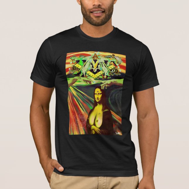 ANDLIGA GRAFITTI FÖR DMT - REMIX AV BERÖMD MÅLNING TEE (Framsida)