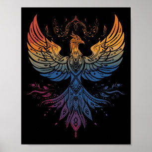 Andliga symboler och helig geometri, en färgrik poster