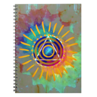 Andliga Tyedye Anteckningsbok Med Spiral