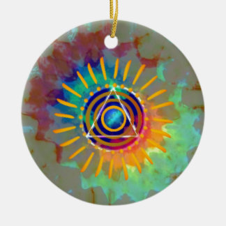 Andliga Tyedye Julgransprydnad Keramik