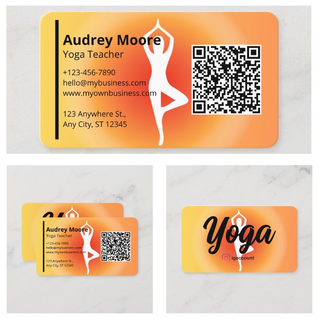 Andliga yogalärarmallar visitkort (Spiritual Yoga Teacher Templates Business Card
)